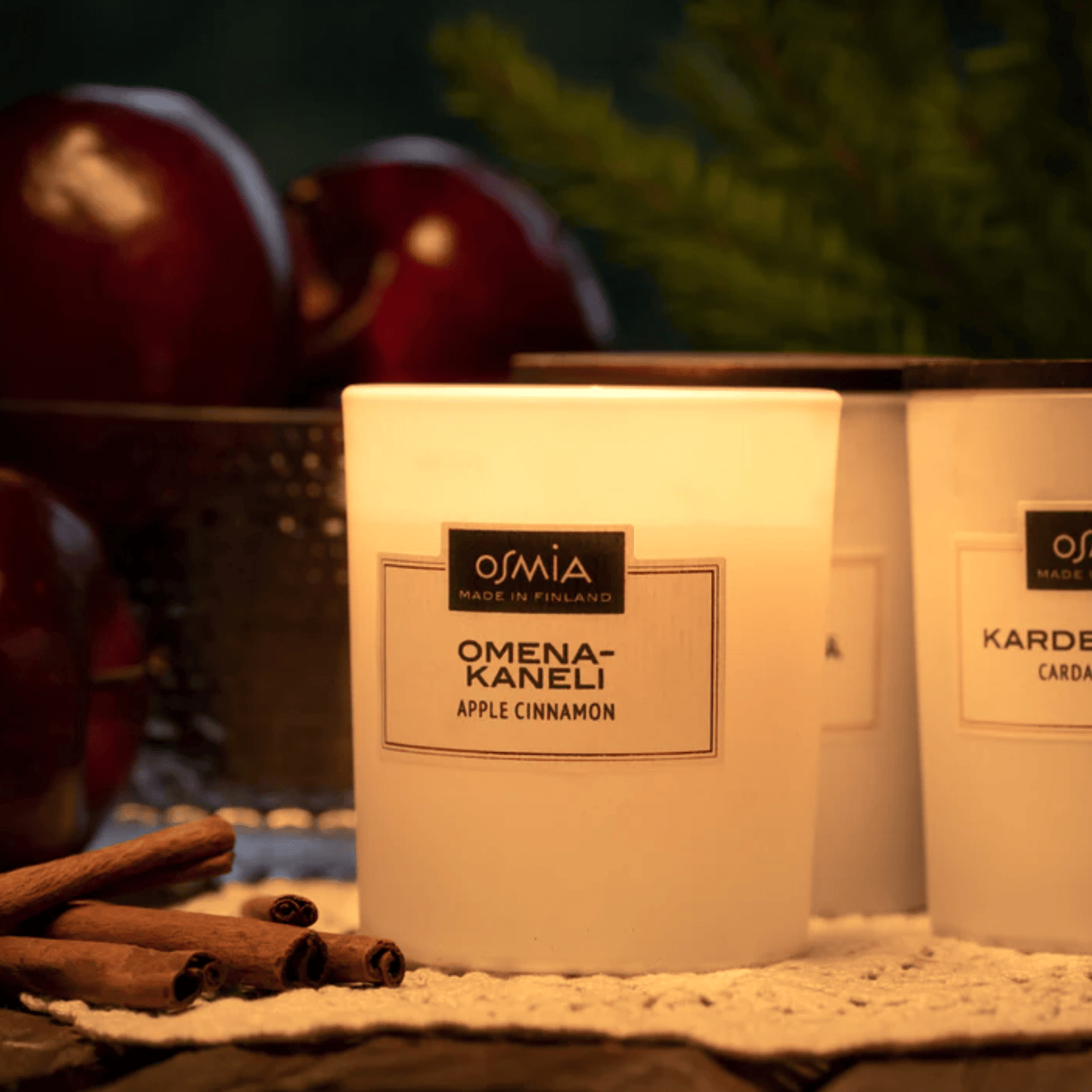 Apple - Cinnamon Scented Candle by Osmia Sauna Scents | Finnmark Sauna