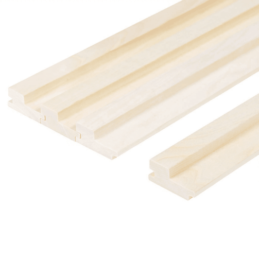 Aspen Sauna Wood Cladding Step 64mm (Pack of 4) by Finnmark Sauna Sauna Timber | Finnmark Sauna