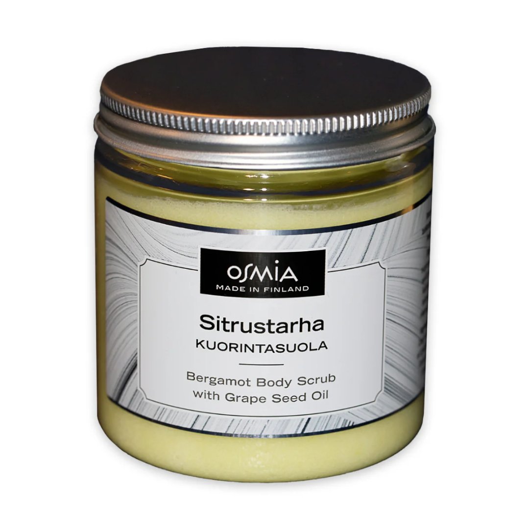 Bergamot and Grape Seed Oil Body Scrub by Osmia (300g) Sauna Soaps | Finnmark Sauna