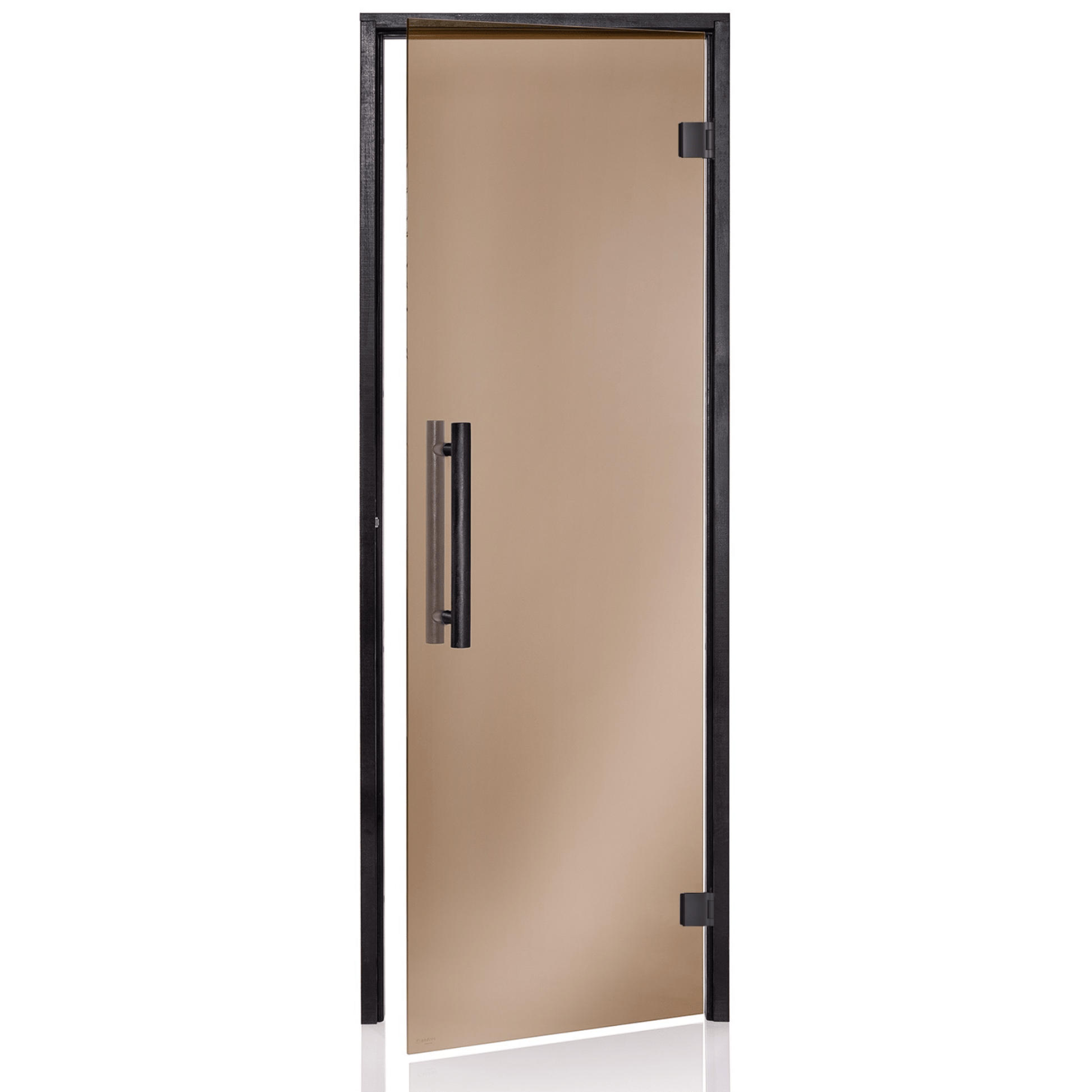 Black Sauna Door with Bronze Glass (Classic Black) Sauna Door | Finnmark Sauna