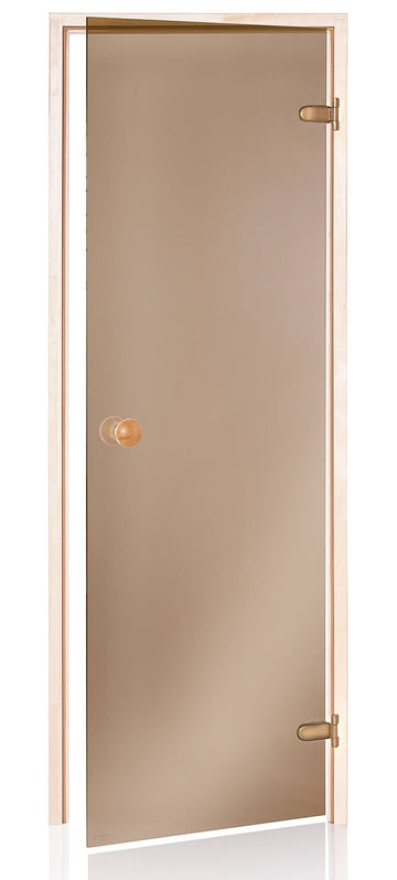 Bronze Glass Sauna Door with Aspen Frame and Bronze Hinges (Standard)