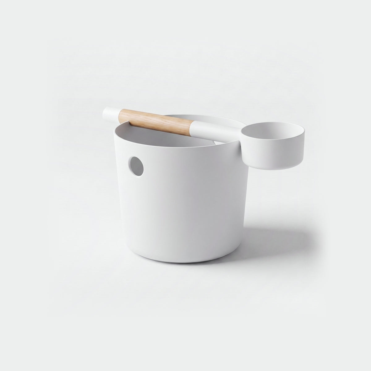KOLO Sauna Bucket and Ladle Set White - hero