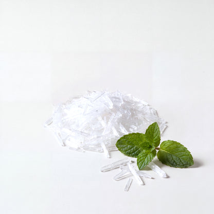Menthol Crystals with fresh peppermint