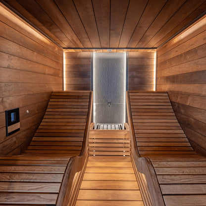 Dark Thermo Alder Sauna Wood Cladding STS4 120mm (Pack of 6)