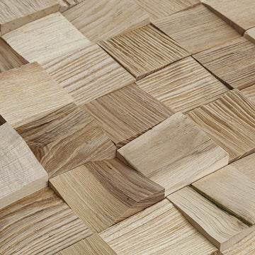 Decorative Oak Wood Wall Panel - Mosaic (1 m²)