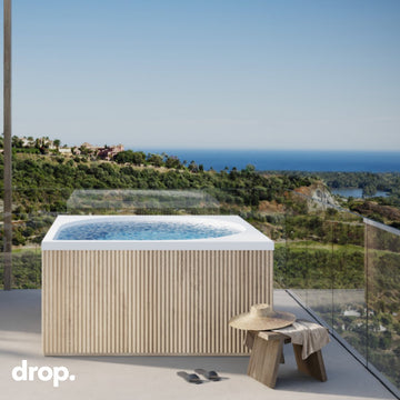 Drop Outdoor Hot Tub Accoya Skirting by Drop Spa