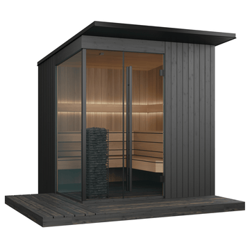 EDEN® Black Outdoor Sauna (5-6 Person)