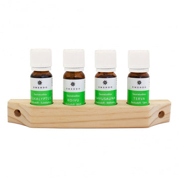 Emendo Sauna Scent Wall Rack (4 x 10ml) | Finnmark Sauna Sauna Scents | Finnmark Sauna