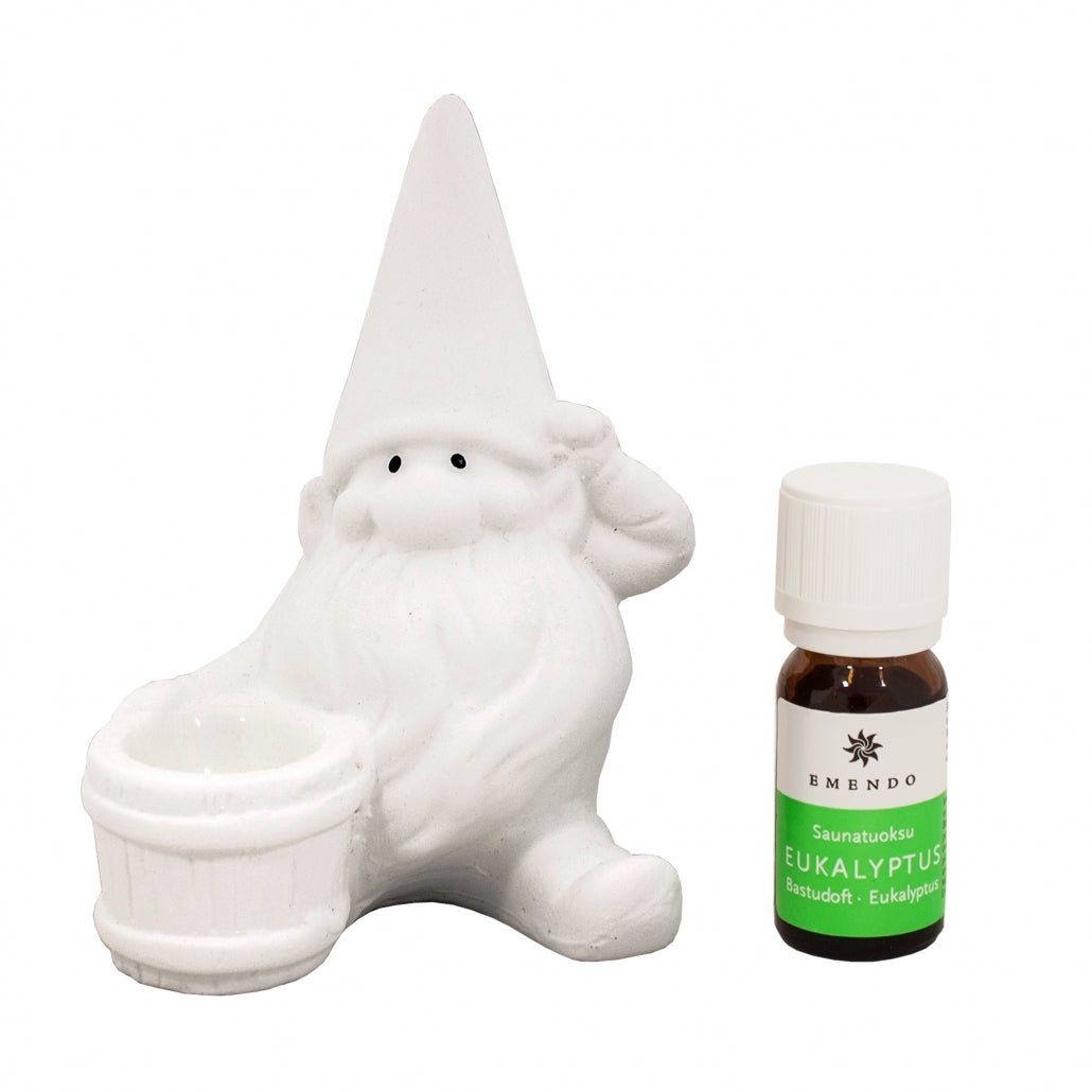 Emendo White Sauna Gnome and Eucalyptus Sauna Scent Oil (10ml) | Finnmark Sauna Sauna Accessories | Finnmark Sauna