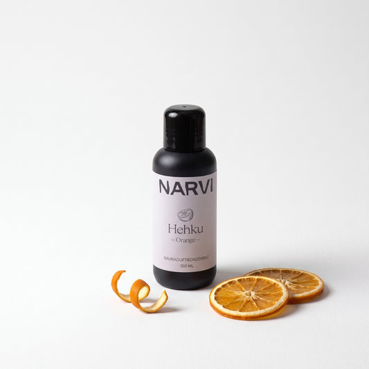 Orange Sauna Scent by Narvi (100ml) with dried orange slices and peel
