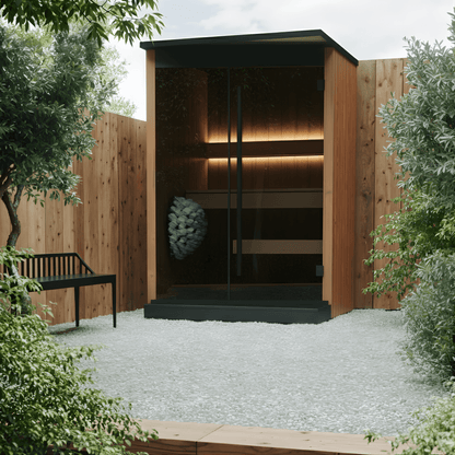 Finnmark EMBA® Outdoor Sauna (2 Person) Modular Outdoor Sauna | Finnmark Sauna