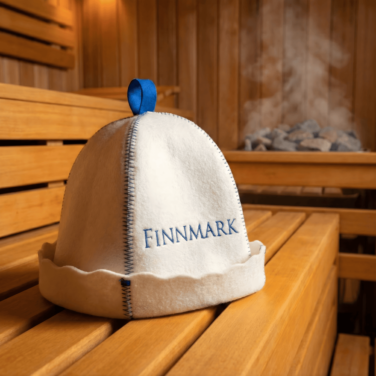 Finnmark Traditional White Sauna Hat 100% Wool Sauna Hat | Finnmark Sauna