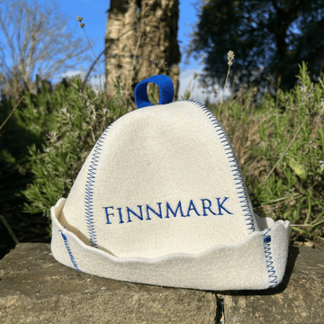 Finnmark Traditional White Sauna Hat 100% Wool