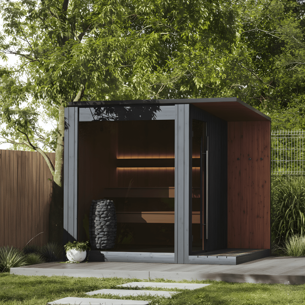 Finnmark URSA® Black Outdoor Sauna (3 - 4 Person) Modular Outdoor Sauna | Finnmark Sauna