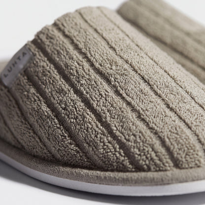 Luhta Aalto Sauna Slippers Dark Khaki - ribbed terry texture