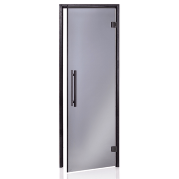 Glass Sauna Room Door with Black Timber Frame (Benelux Black) Sauna Door | Finnmark Sauna