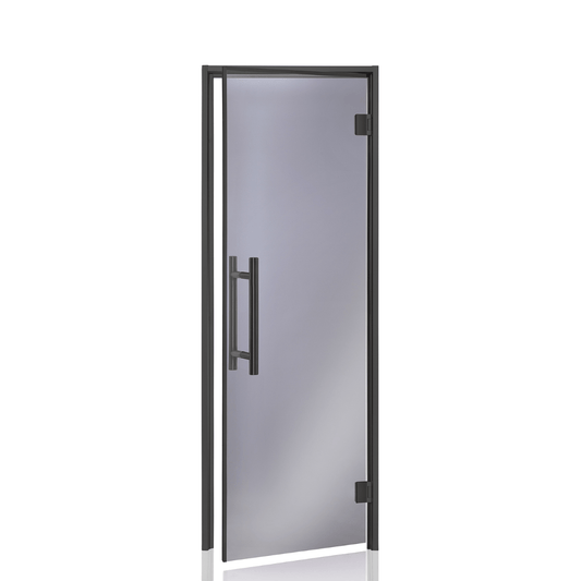 Glass Steam Room Door with Black Aluminium Frame (Benelux) Steam Room Door | Finnmark Sauna