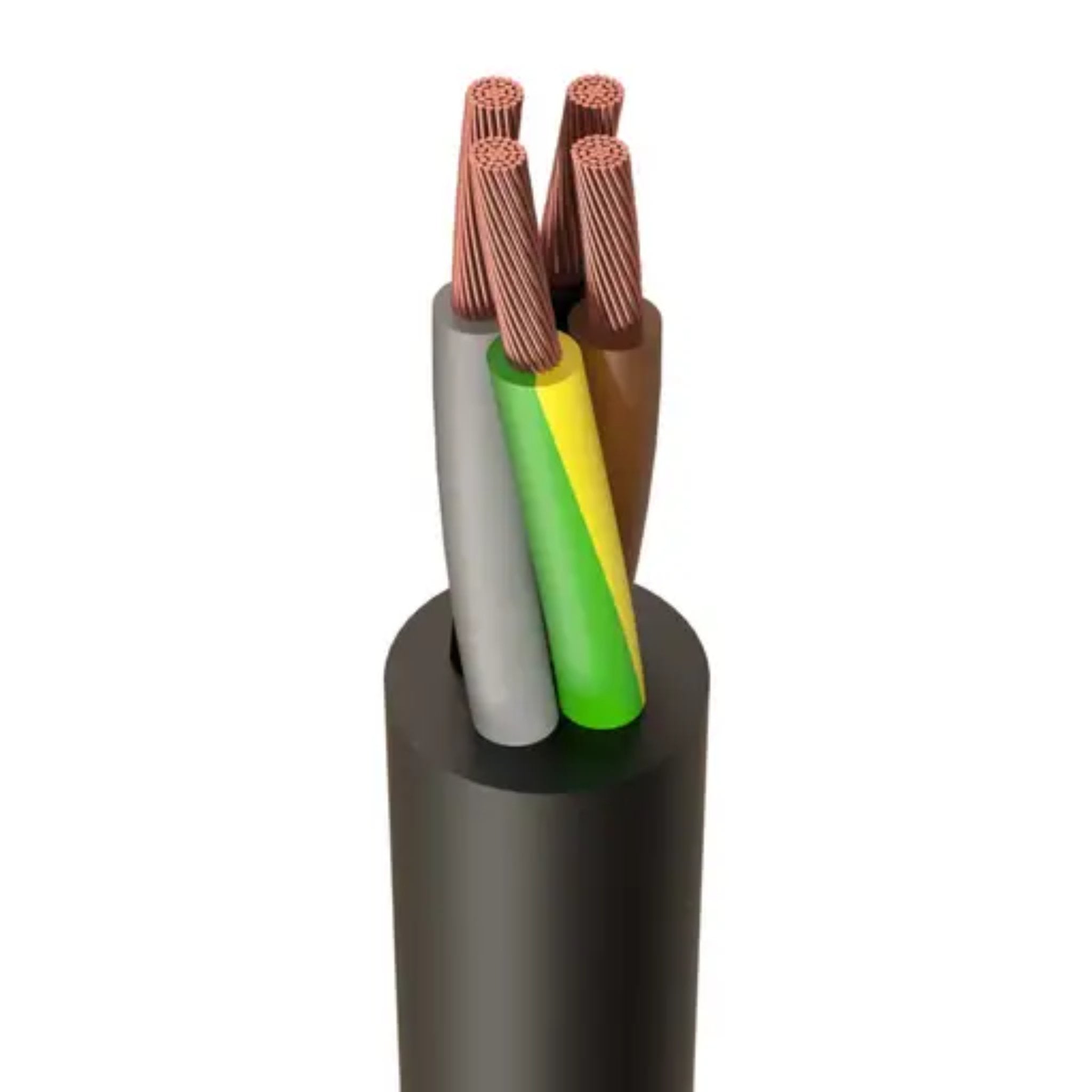 H07RN-F 4 Core Single Phase Rubber Cable - Black Cut to Size Per Metre Cable | Finnmark Sauna