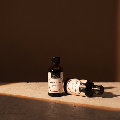 Lapland Dry Wood Sauna Aroma (Kelohonka) by Osmia (50ml) - lifestyle in sunlight