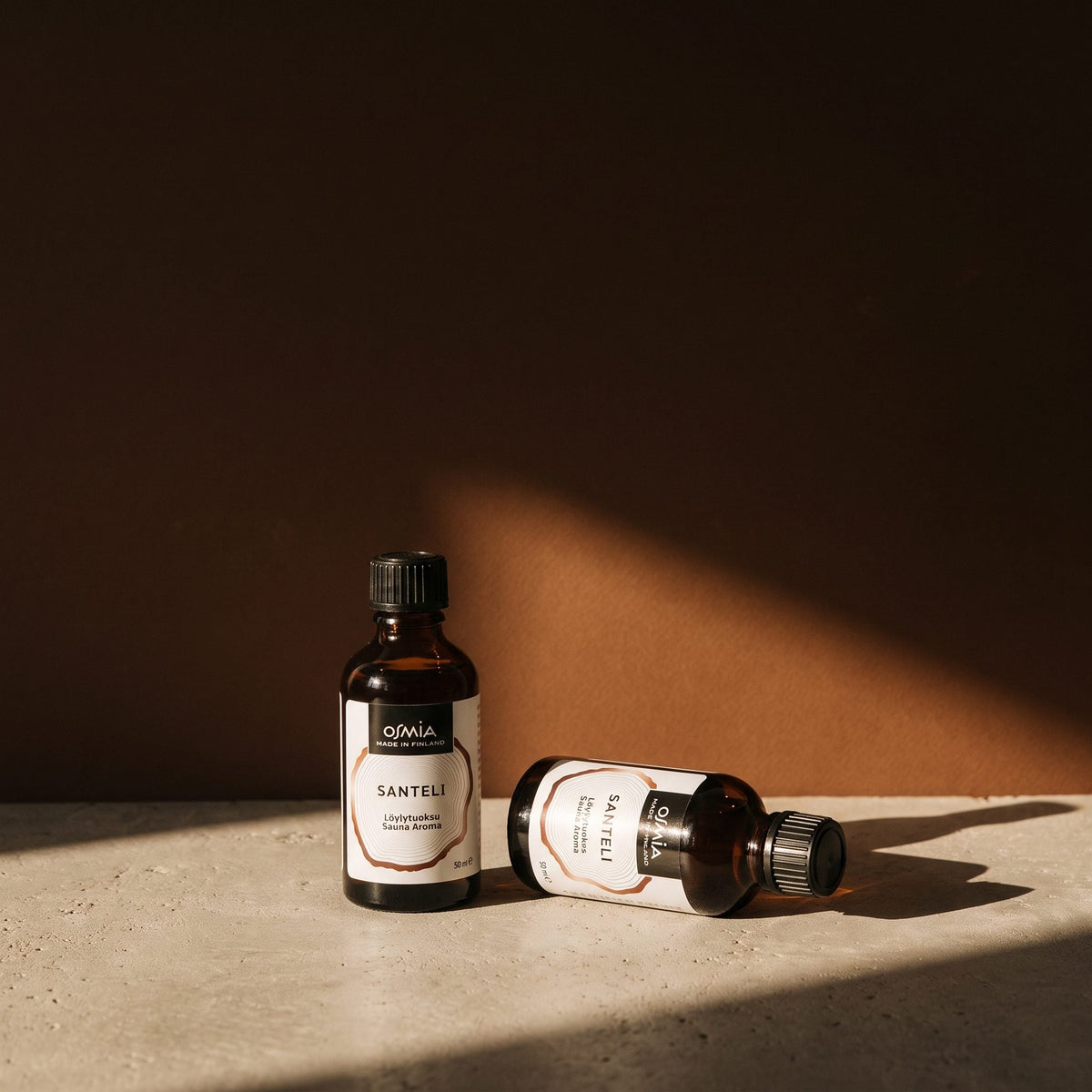 Sandalwood Sauna Aroma by Osmia (50ml) - lifestyle in sunlight