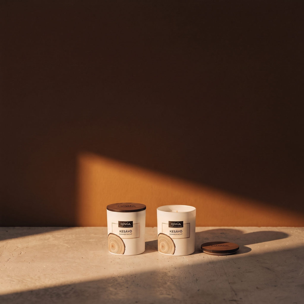 Summer Night Scented Candle by Osmia - lifestyle in sunlight