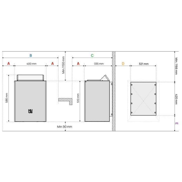 HUUM CORE Wall Electric Sauna Heater Black Electric Sauna Heater | Finnmark Sauna