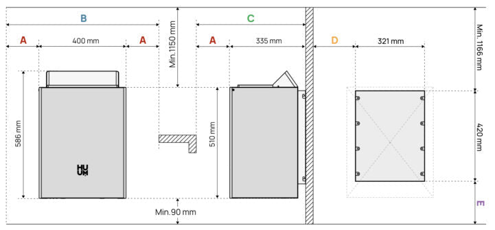 HUUM CORE Wall Electric Sauna Heater White Electric Sauna Heater | Finnmark Sauna