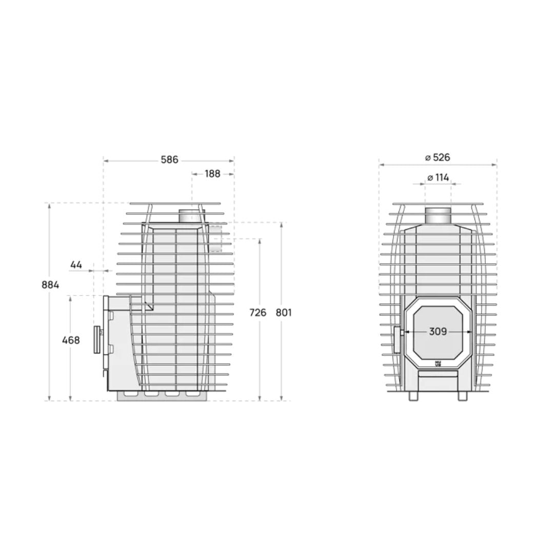 HUUM HIVE Flow Wood Burning Sauna Heater Wood Burning Sauna Heater | Finnmark Sauna