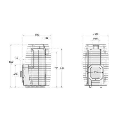 HUUM HIVE Flow Wood Burning Sauna Heater Wood Burning Sauna Heater | Finnmark Sauna