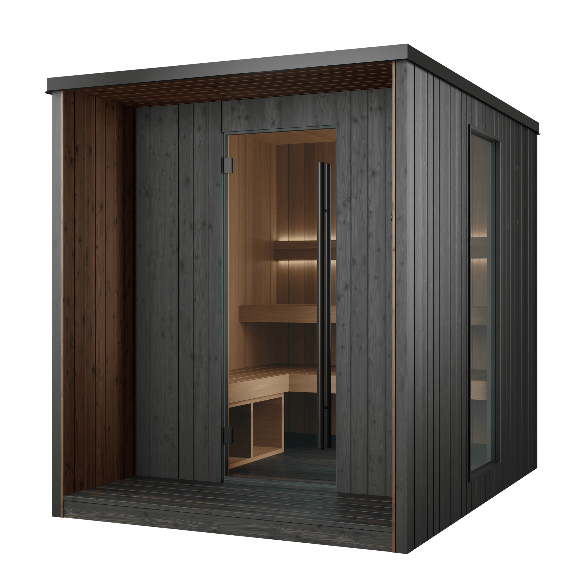 IGNIS® Black Outdoor Sauna (3 - 4 Person) Modular Outdoor Sauna | Finnmark Sauna