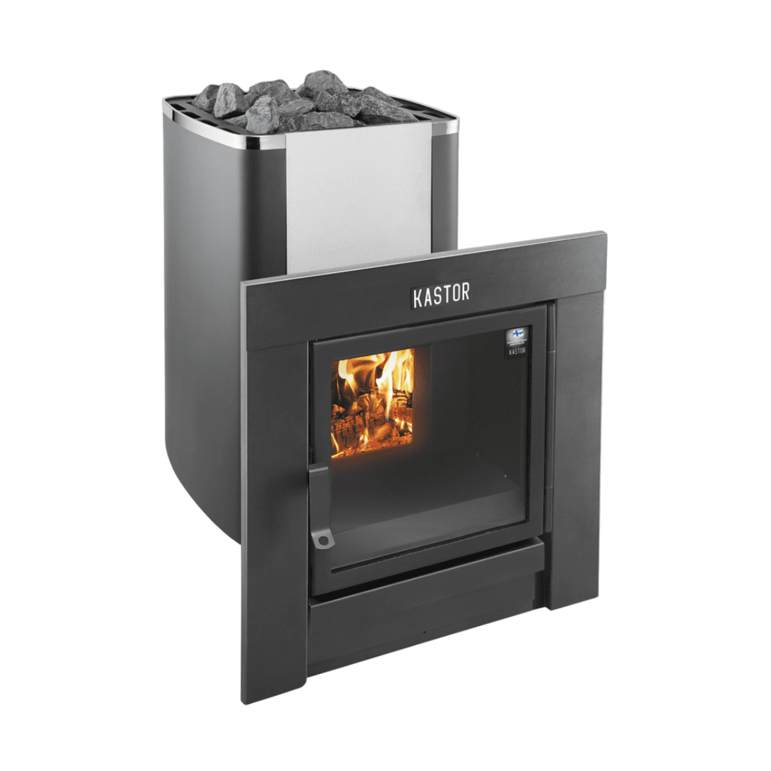 Kastor Front Frame for Karhu T Wood - Burning Sauna Stove (Through - the - Wall Model) Wood Burning Sauna Heater | Finnmark Sauna