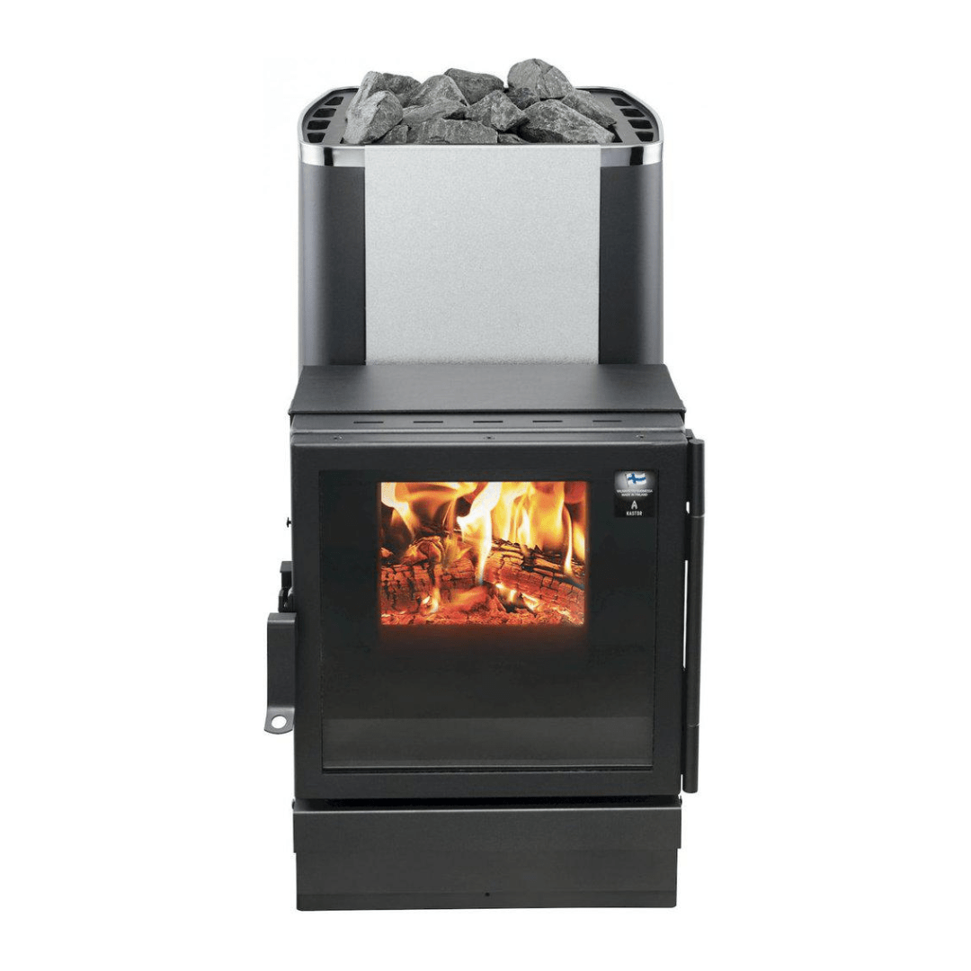 Kastor Karhu T Wood - Burning Sauna Stove (Through - the - Wall) Wood Burning Sauna Heater | Finnmark Sauna