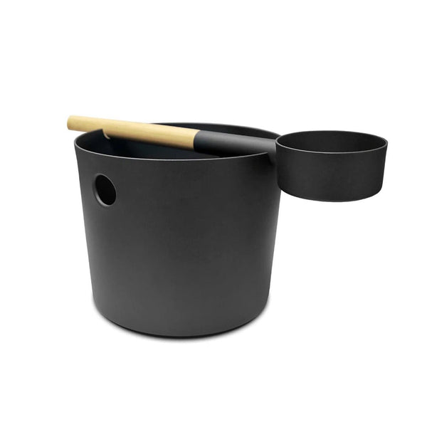 KOLO Sauna Bucket and Ladle Set Black