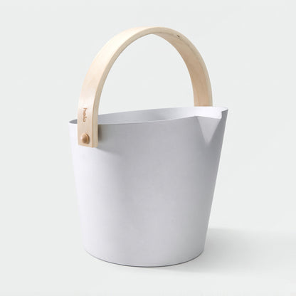 Silver Anodised Aluminium Sauna Bucket (Brilliant Range) by Helo - interior