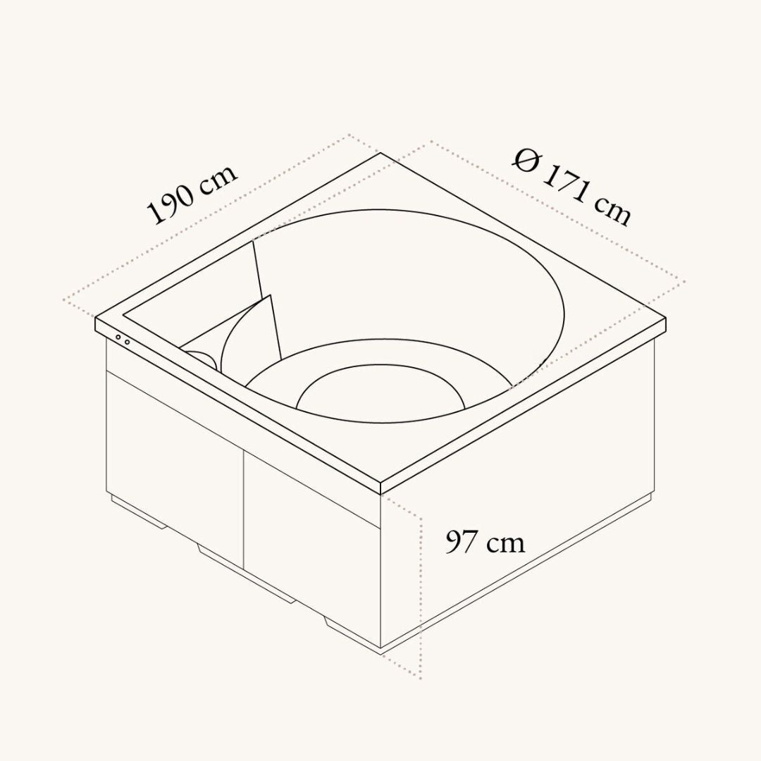 Lampi Compact Outdoor Hot Tub by Drop Spa Spa | Finnmark Sauna