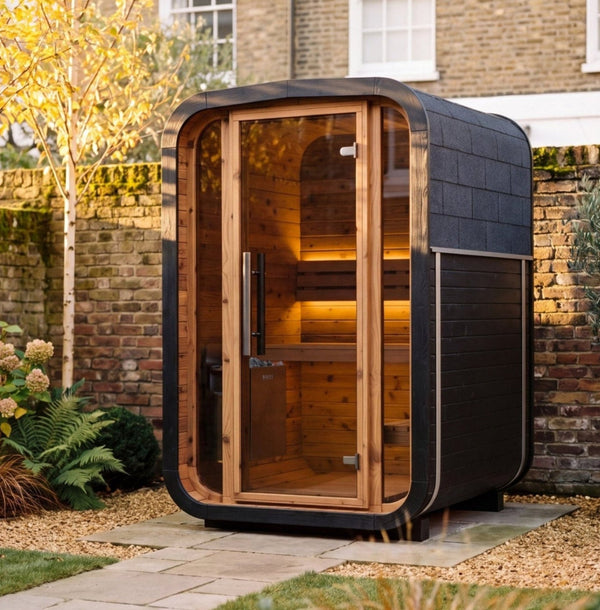 Outdoor Cube Sauna (2 Person) in Black