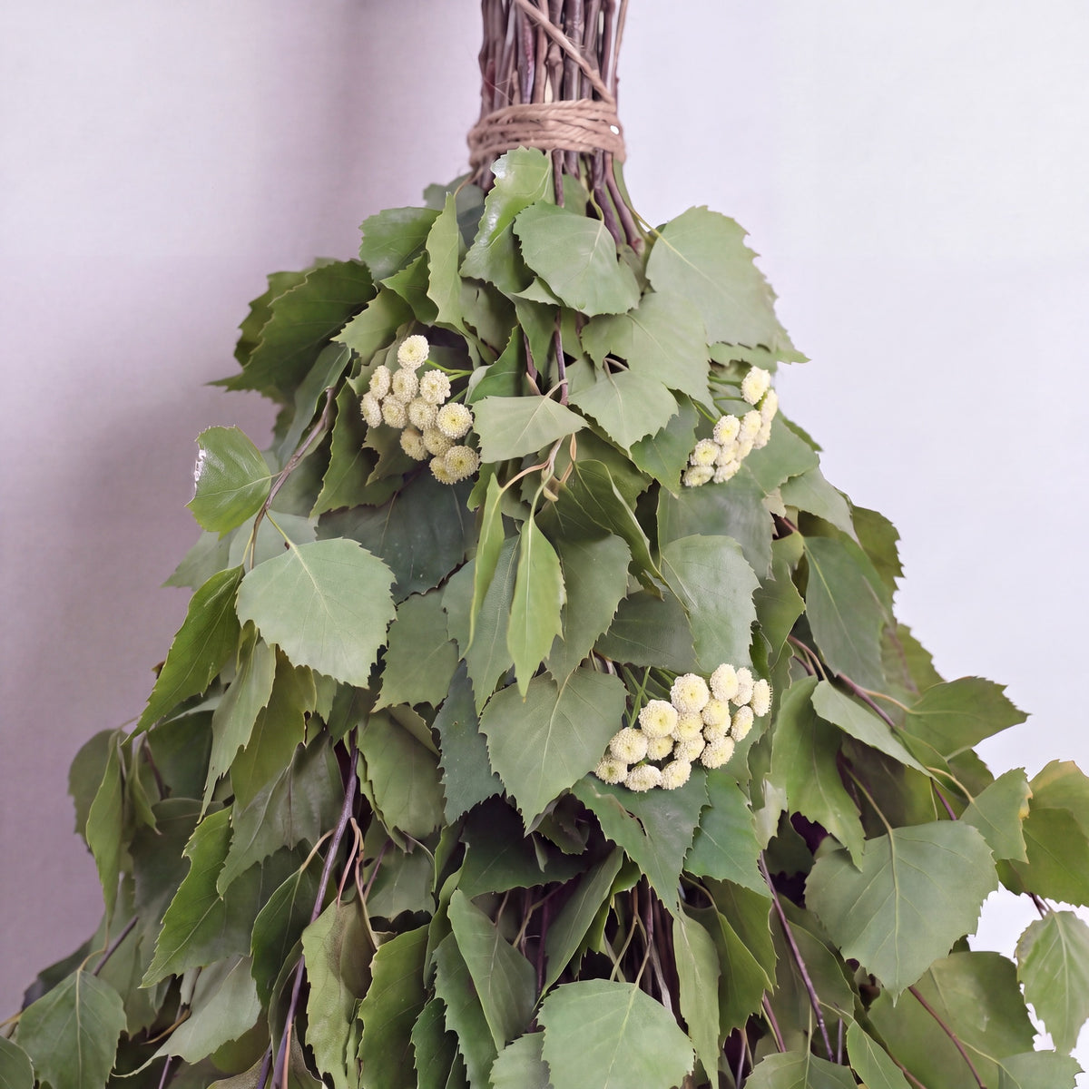 Sauna Whisk Birch & Tansy - leaf detail