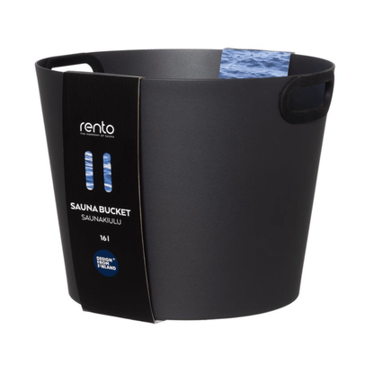 Rento 16 Litre Anodised Aluminium Large Sauna Bucket Dark Grey