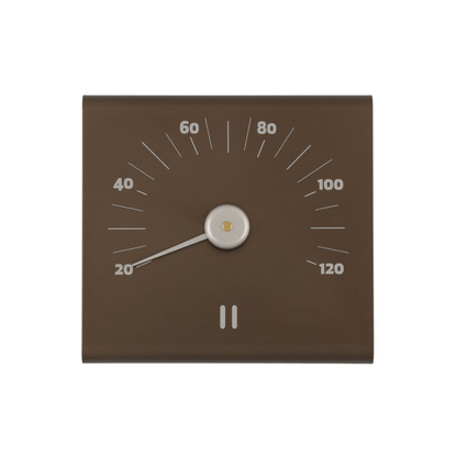 Rento Aluminium Sauna Thermometer Brown/Black Sauna Thermometer | Finnmark Sauna