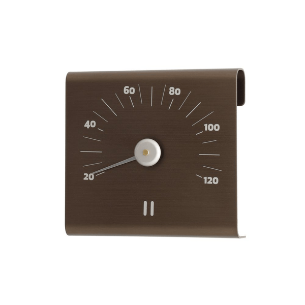 Rento Aluminium Sauna Thermometer Brown/Black