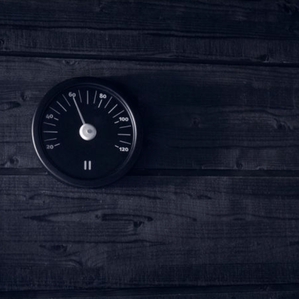 Rento Black Aluminium Sauna Thermometer Sauna Thermometer | Finnmark Sauna