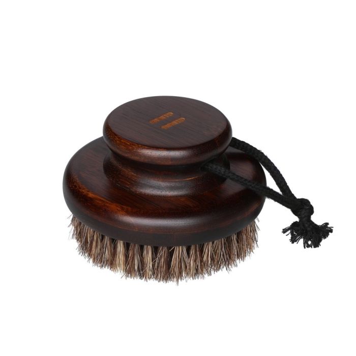 Rento Wooden Body Brush Dark Bamboo & Natural Hair Bath Brush | Finnmark Sauna