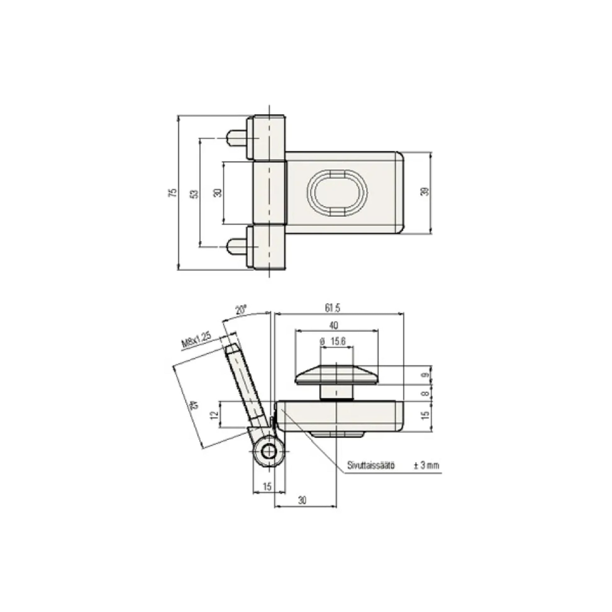 Sauna Door Hinge - Bronze | Finnmark Sauna