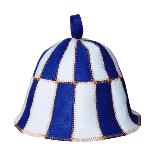 Sauna Hat CELL Blue/White (Polyester Felt) Sauna Hat | Finnmark Sauna