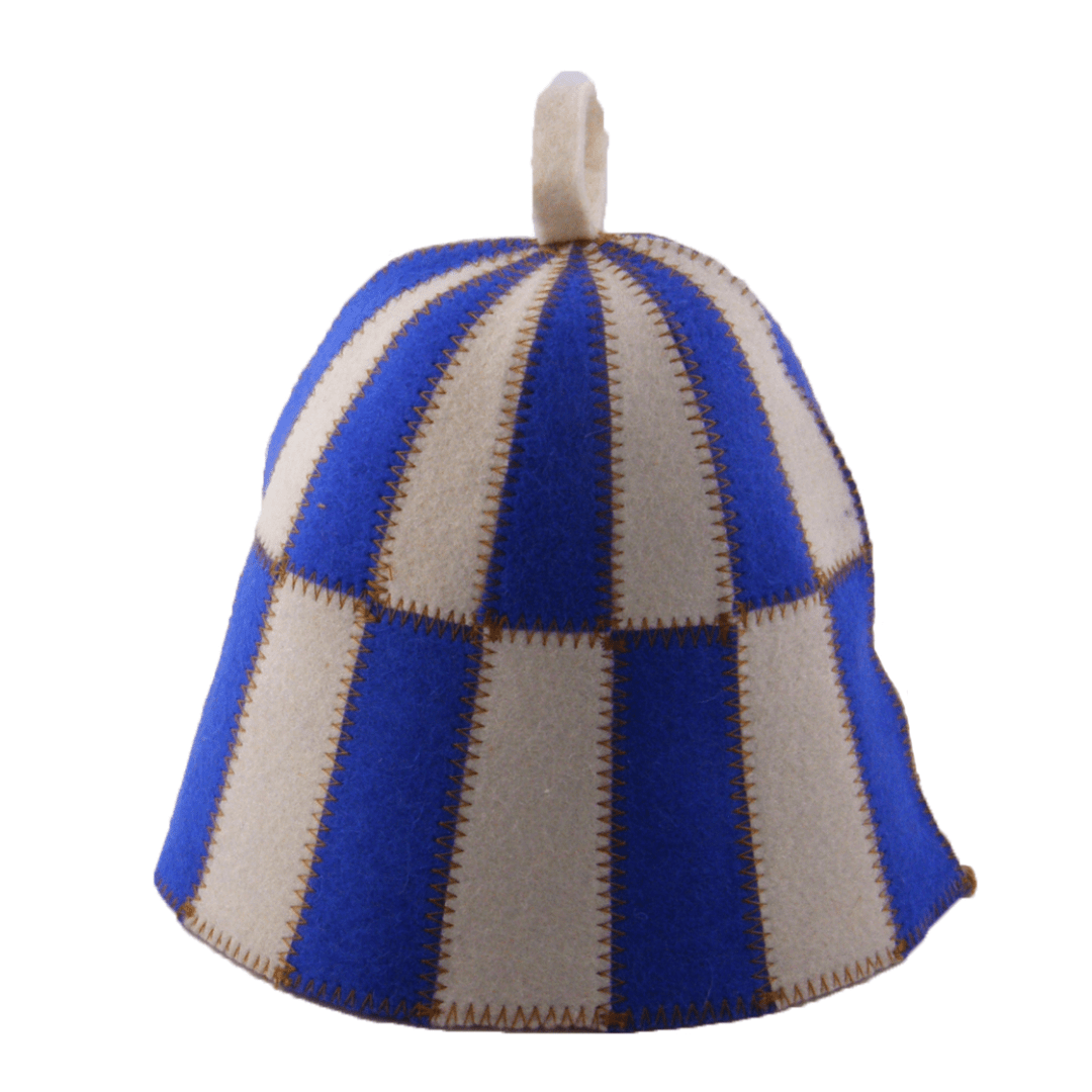 Sauna Hat CELL Blue/White (Wool Felt) Sauna Hat | Finnmark Sauna