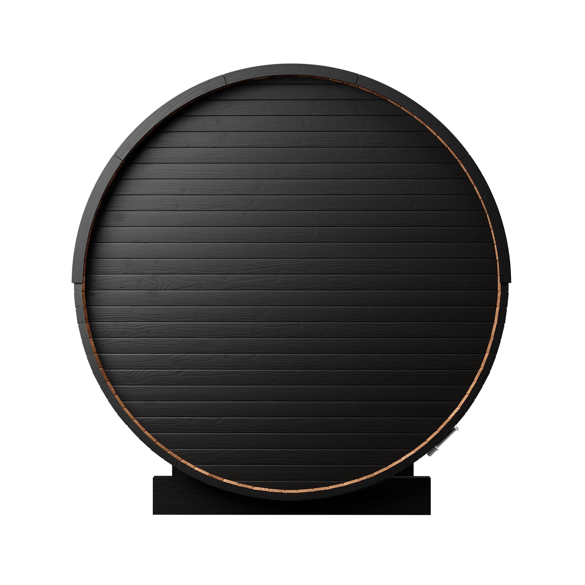 Large Wood Barrel Sauna (6-8 Person) in Black