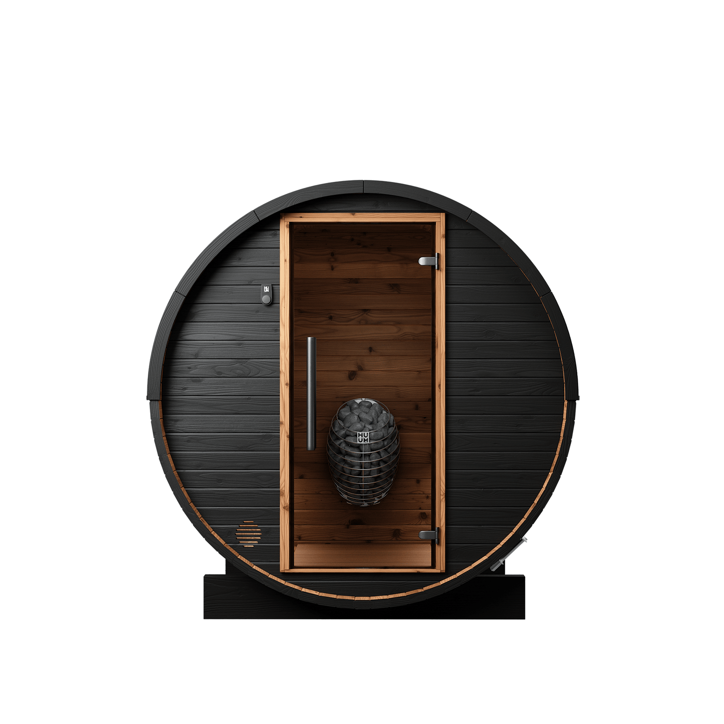 Micro Wood Barrel Sauna (2 Person) in Black
