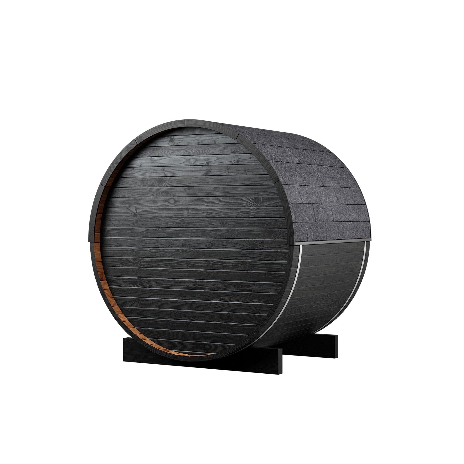 Micro Wood Barrel Sauna (2 Person) in Black