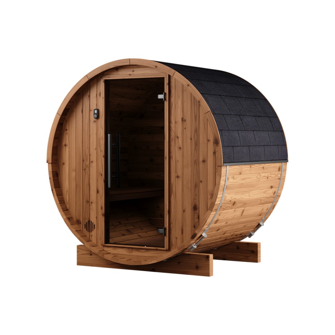 Thermo Wood Barrel Sauna - Micro (L: 150 & ø: 190 cm) Barrel Sauna | Finnmark Sauna