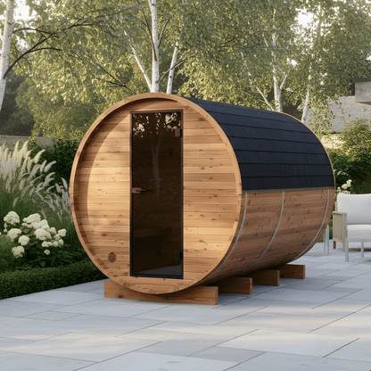 Wood Barrel Sauna with Changing Room (2-4 Person)